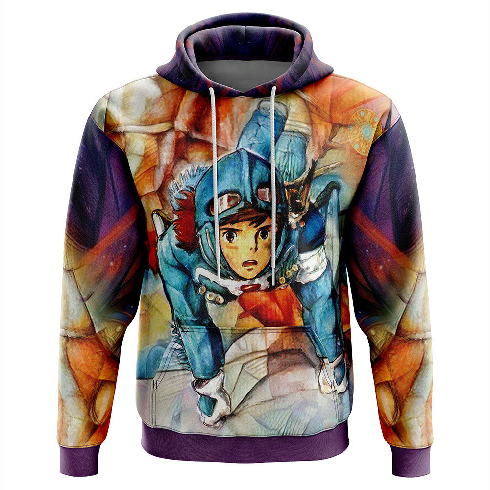 Trippy Nausicaa of the Valley of the Wind Studio Ghibli Hoodie
