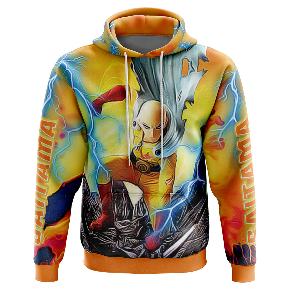 Trippy Power Saitama One Punch Man Hoodie