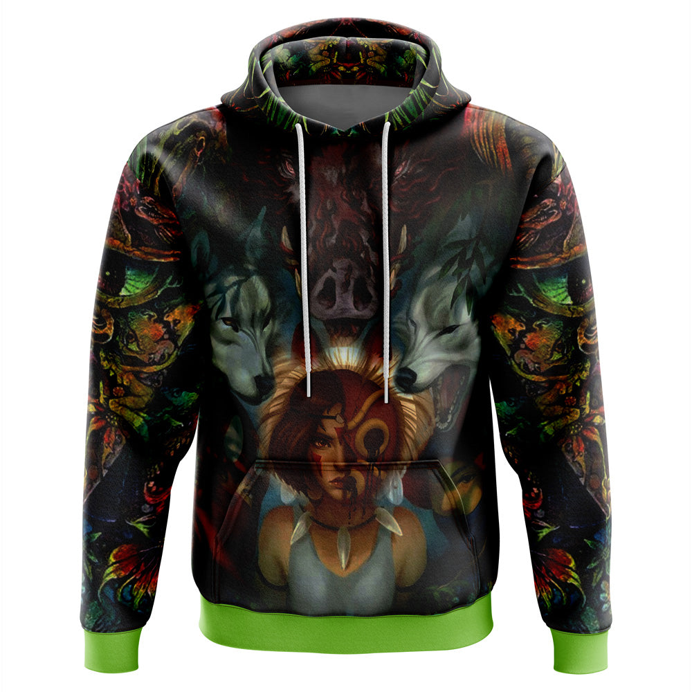Trippy Princess Mononoke Studio Ghibli Hoodie